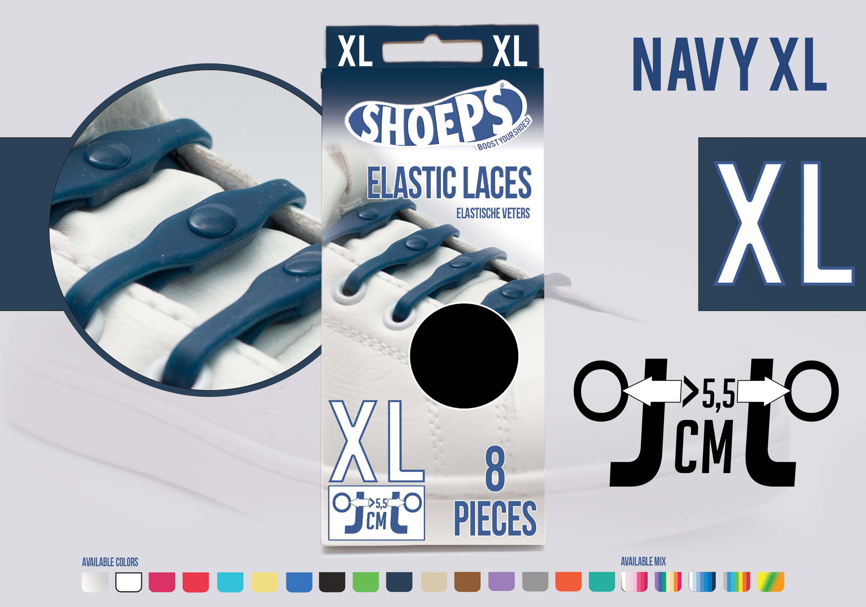 SHOEPS NAVY BLUE XL