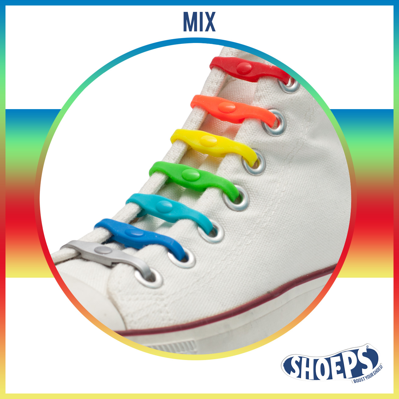 SHOEPS elastische REGENBOOG